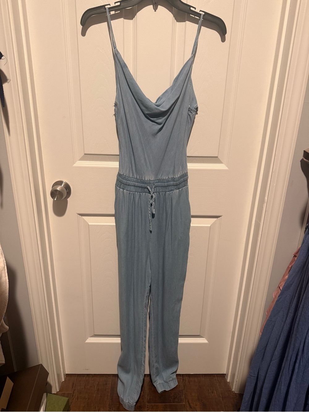 Light Blue Women's Sleeveless Jumpsuit